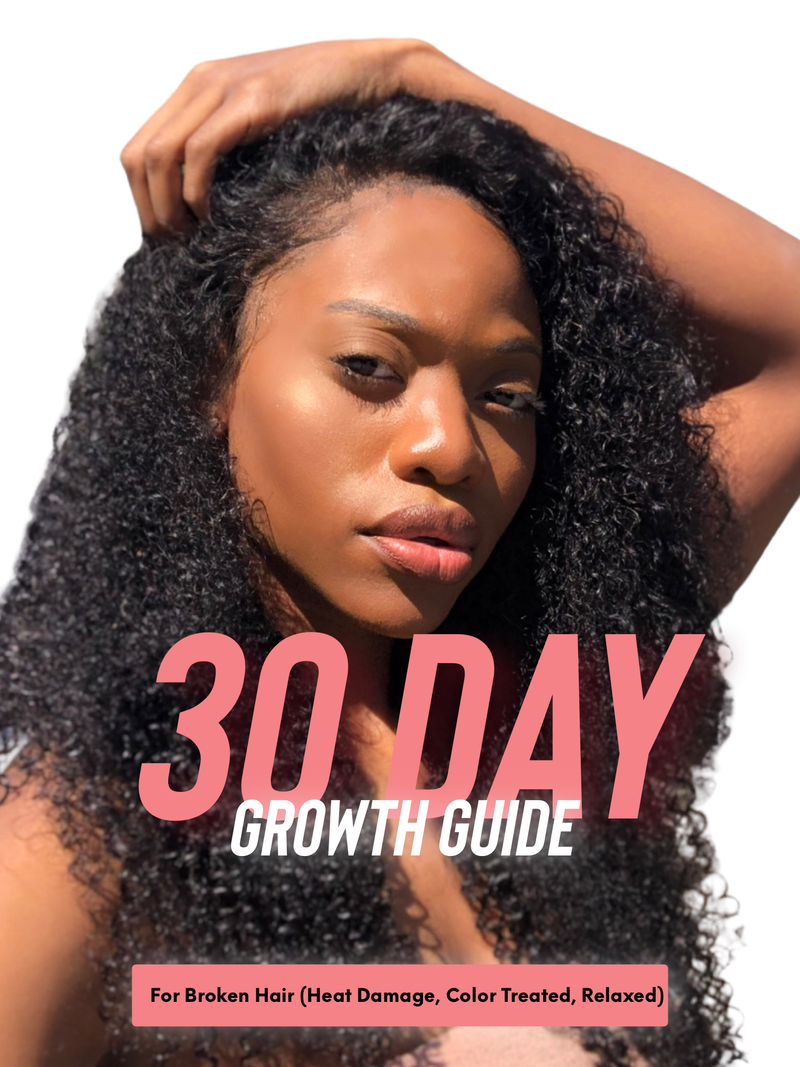 Relaxed, Color Treated, Heat Damaged (Breakage) 30 Day Growth Guide for all Hair Types